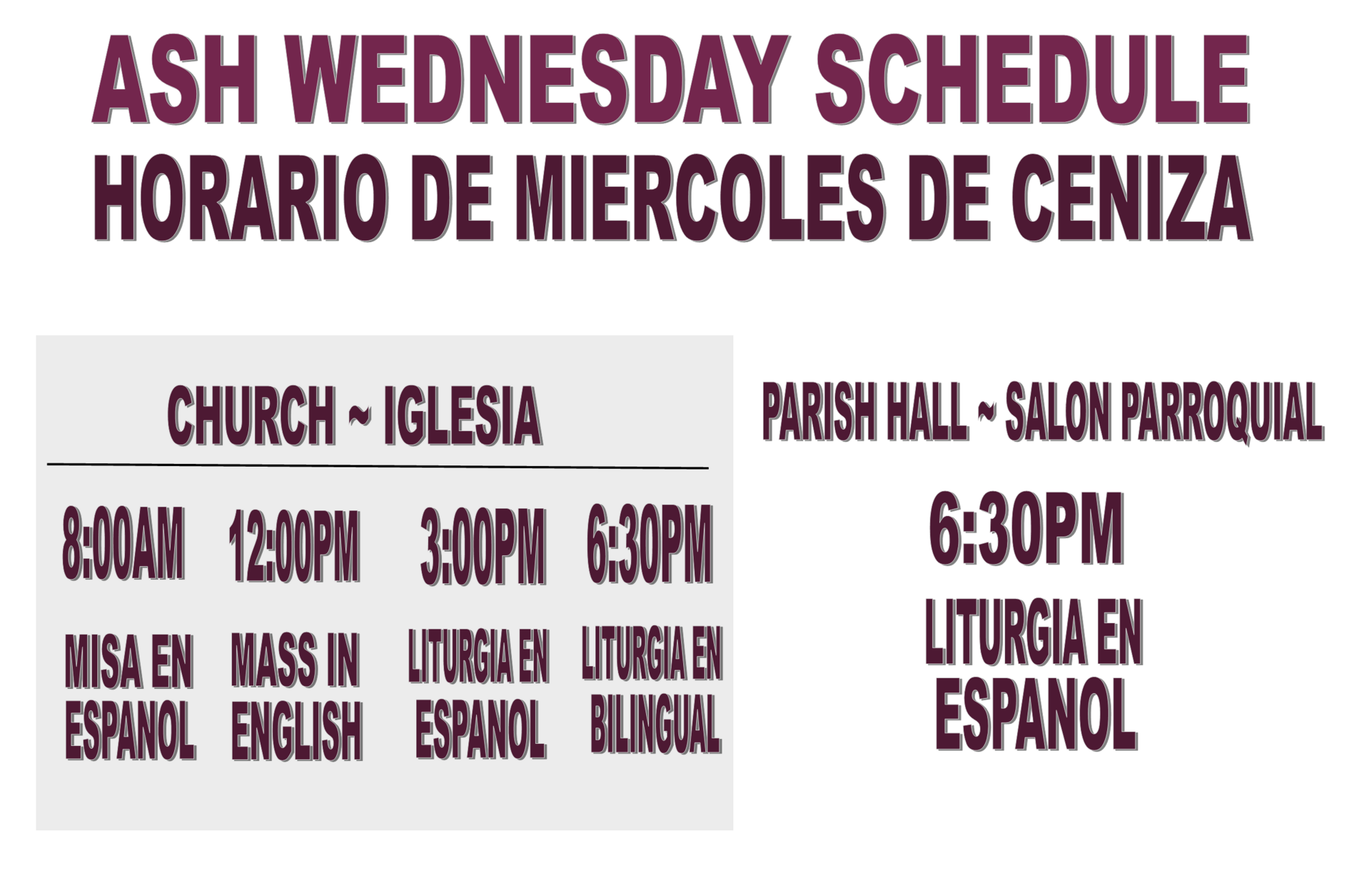 Ash Wednesday St. Agatha Los Angeles, CA